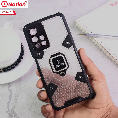 Xiaomi Poco M4 Pro 5G Cover - White - ONation BIBERCAS Series - Honeycomb Shockproof Space Capsule With Magnetic Ring Holder Soft Case