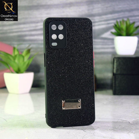 Oppo A54 4G Cover - Black - Bling Sparkle Glitter Back Shell Soft Border Case with Camera Protection
