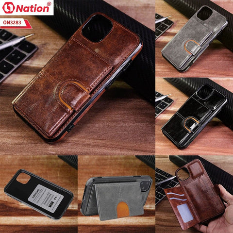 iPhone XR Cover - Black - ONation Ultra Series - Multi-Purpose Premium Leather Ultra Wallet Soft Case With Card Holders and Phone Stand