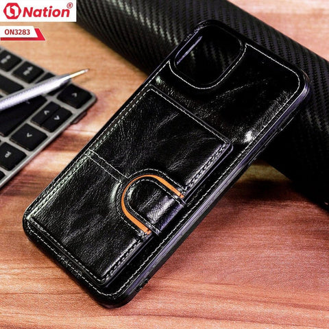 iPhone 11 Pro Max Cover - Black - ONation Ultra Series - Multi-Purpose Premium Leather Ultra Wallet Soft Case With Card Holders and Phone Stand