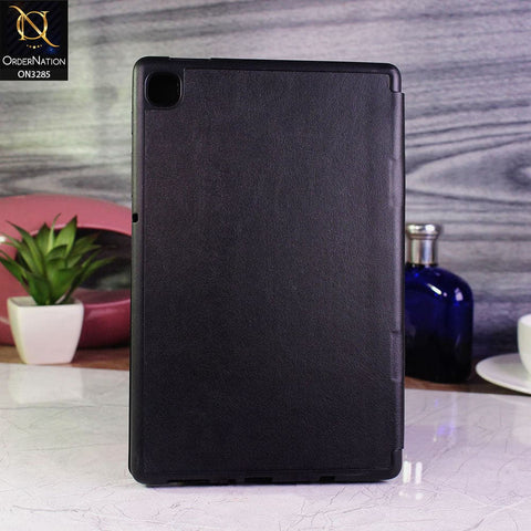 Samsung Galaxy Tab A7 Lite Cover Black Soft PU Leather Smart