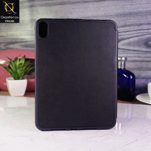 iPad Mini 6 / iPad Mini (2021) Cover - Black - Soft PU Leather Smart Book Foldable Casewith Pen Holder