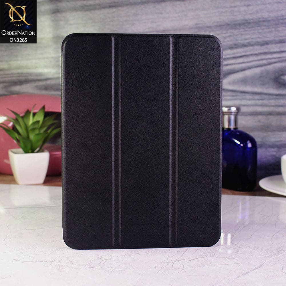 iPad Mini 6 / iPad Mini (2021) Cover - Black - Soft PU Leather Smart Book Foldable Casewith Pen Holder