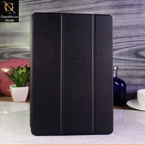 Samsung Galaxy Tab S6 Lite / P615 (2020) Cover - Black - Soft PU Leather Smart Book Foldable Case with S Pen Holder