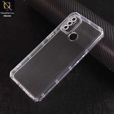 Oppo A53S Cover - Four Sided Airbag With Camera Protection Clear Transparent Soft Case