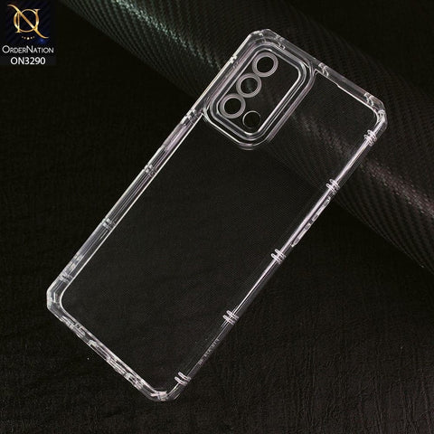Oppo A95 4G Cover -  Four Sided Airbag With Camera Protection Clear Transparent Soft Case