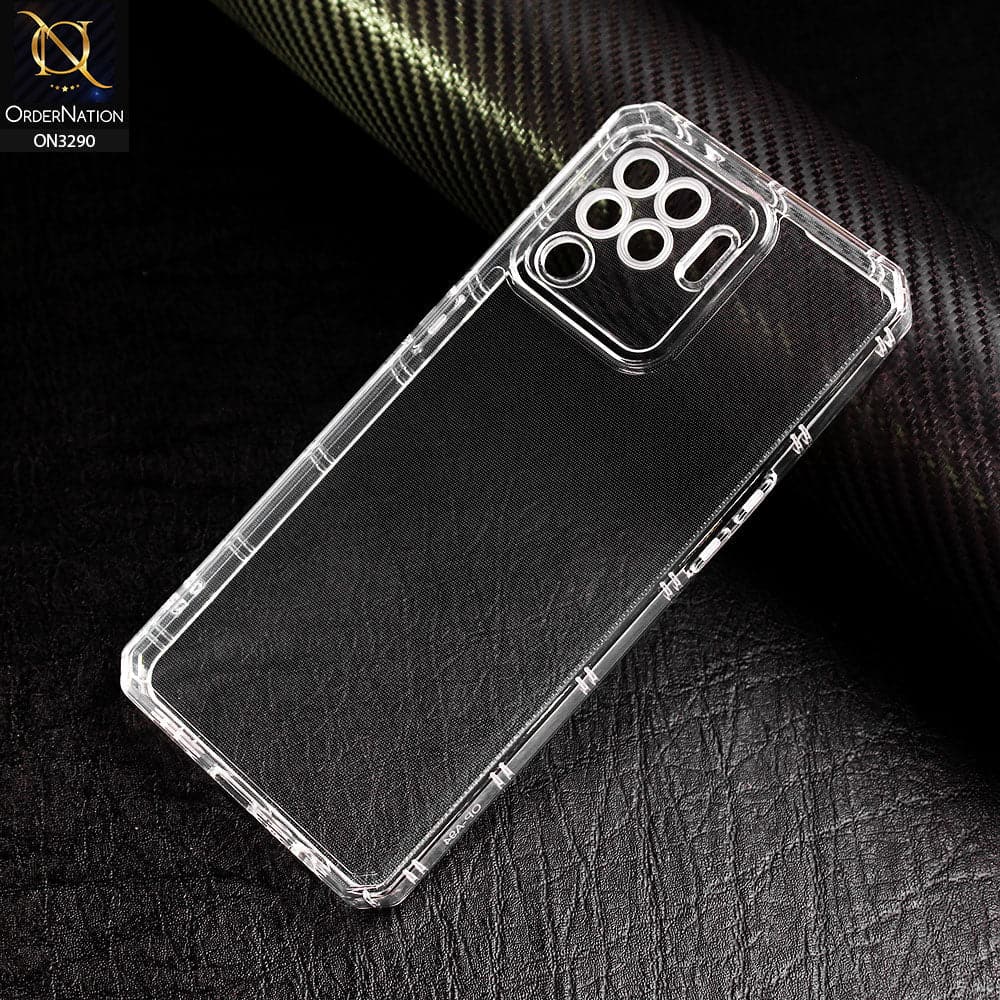 Oppo A94 Cover - Four Sided Airbag With Camera Protection Clear Transparent Soft Case
