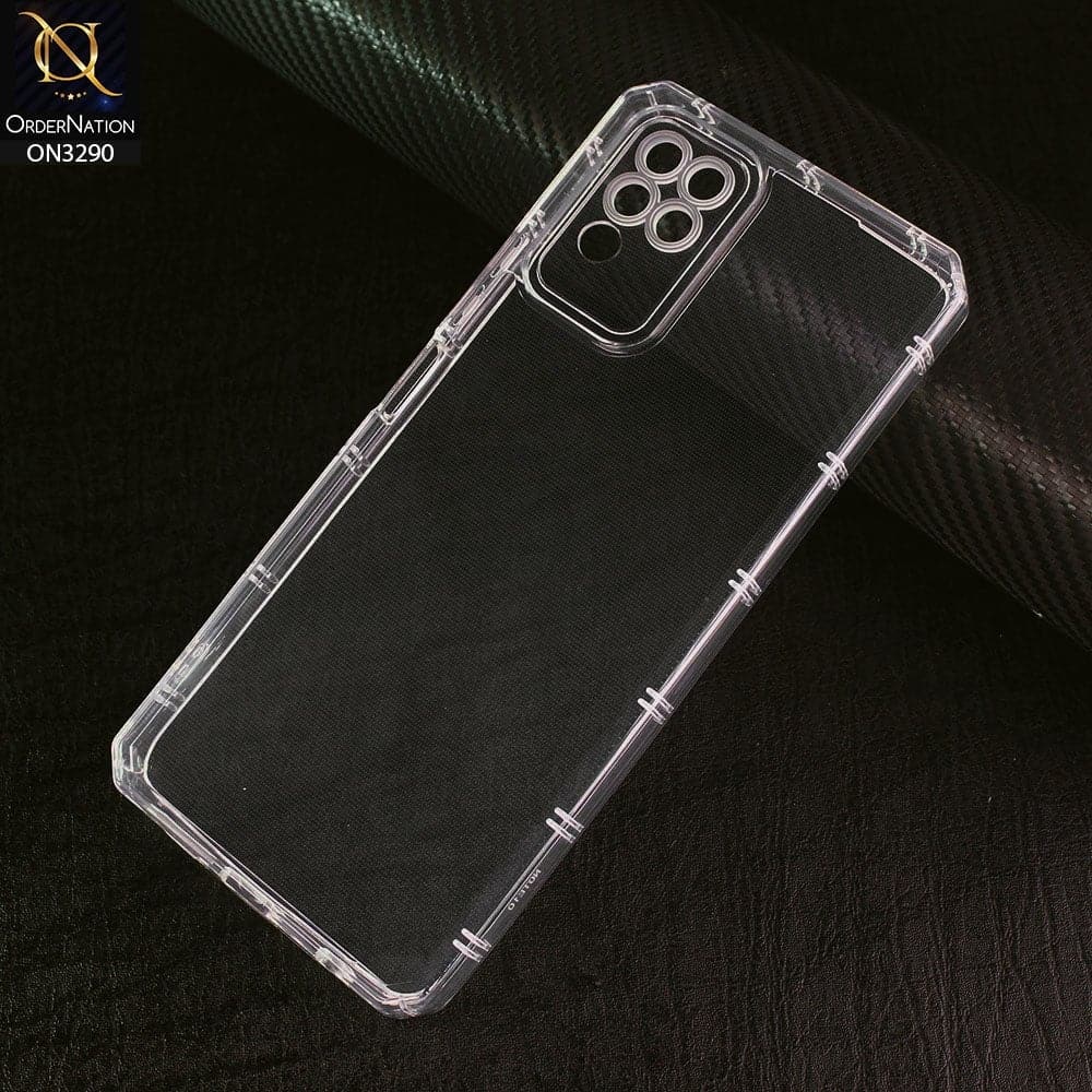 Infinix Note 10 Cover -  Four Sided Airbag With Camera Protection Clear Transparent Soft Case