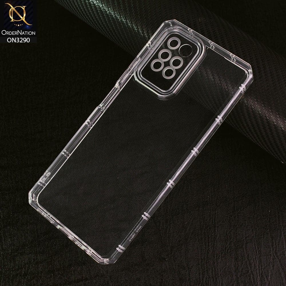 Infinix Note 10 Pro Cover -  Four Sided Airbag With Camera Protection Clear Transparent Soft Case