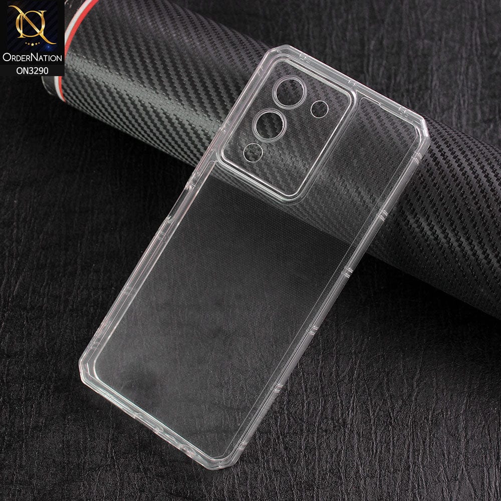 Infinix Note 12 G96 Cover - Four Sided Airbag With Camera Protection Clear Transparent Soft Case