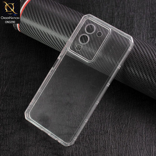 Infinix Note 12 G96 Cover - Four Sided Airbag With Camera Protection Clear Transparent Soft Case