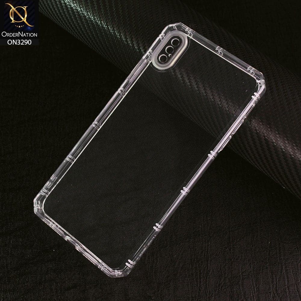 iPhone XS / X Cover -  Four Sided Airbag With Camera Protection Clear Transparent Soft Case