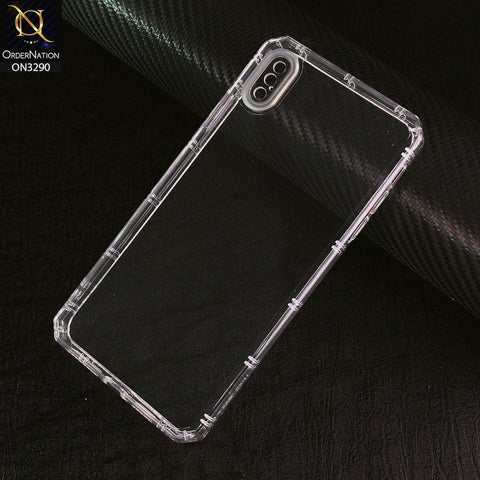 iPhone XS / X Cover -  Four Sided Airbag With Camera Protection Clear Transparent Soft Case