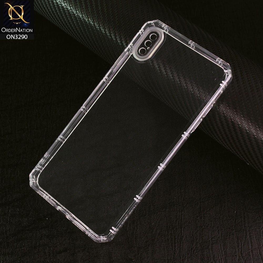 iPhone XS Max Cover -  Four Sided Airbag With Camera Protection Clear Transparent Soft Case