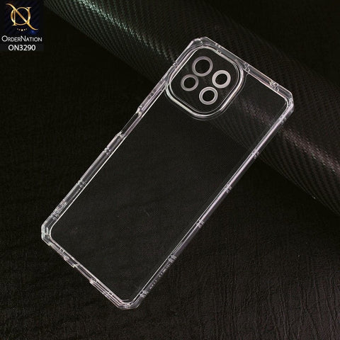 Xiaomi Mi 11 Lite Cover -  Four Sided Airbag With Camera Protection Clear Transparent Soft Case