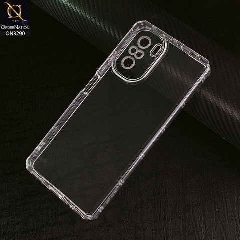 Xiaomi Mi 11i Cover -  Four Sided Airbag With Camera Protection Clear Transparent Soft Case