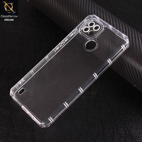 Realme C21 Cover - Four Sided Airbag With Camera Protection Clear Transparent Soft Case