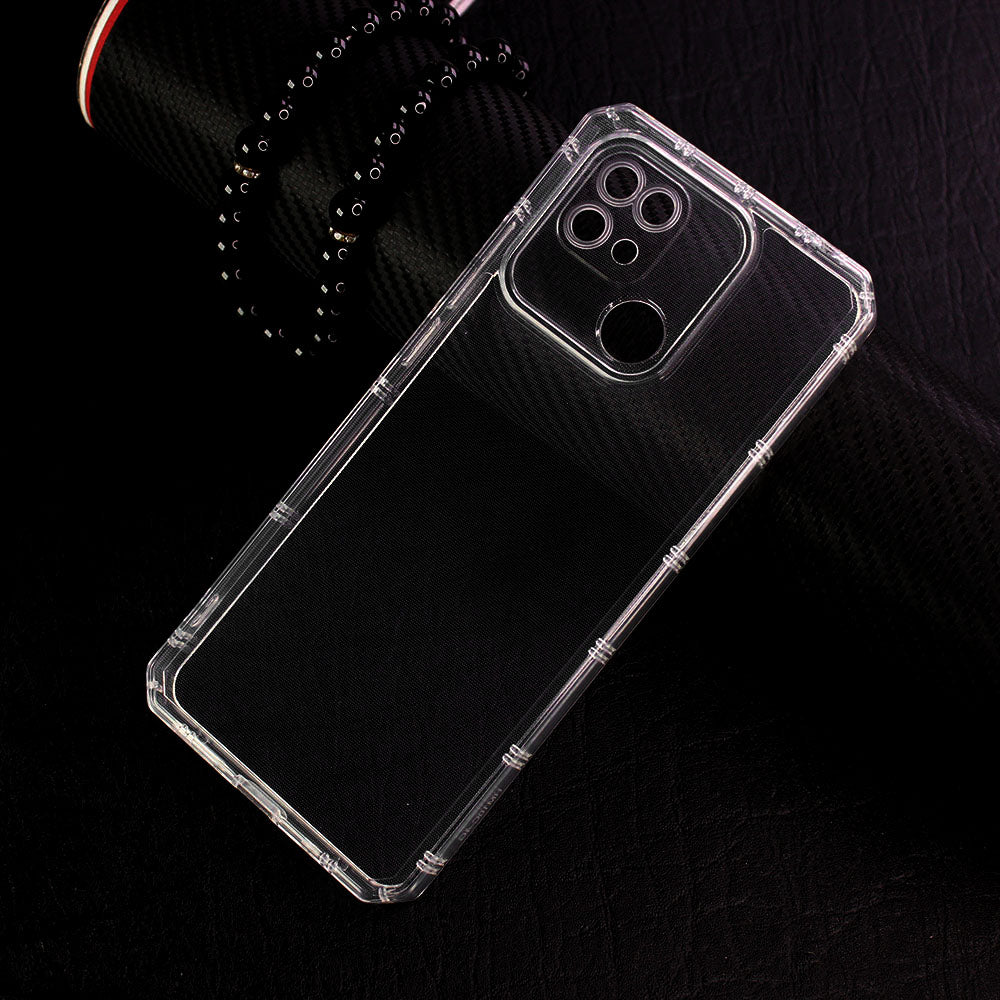 Xiaomi Redmi 10C Cover -  Four Sided Airbag With Camera Protection Clear Transparent Soft Case