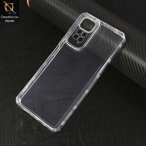 Xiaomi Redmi Note 11S Cover - Four Sided Airbag With Camera Protection Clear Transparent Soft Case