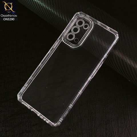 Oppo Find X3 Lite Cover -  Four Sided Airbag With Camera Protection Clear Transparent Soft Case