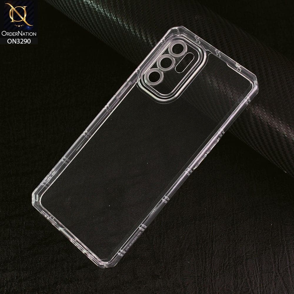 Oppo Reno 6 Cover -  Four Sided Airbag With Camera Protection Clear Transparent Soft Case