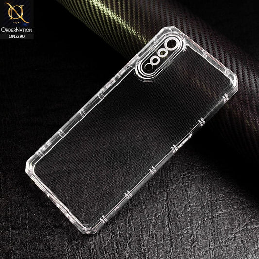 Vivo S1 Cover - Four Sided Airbag With Camera Protection Clear Transparent Soft Case