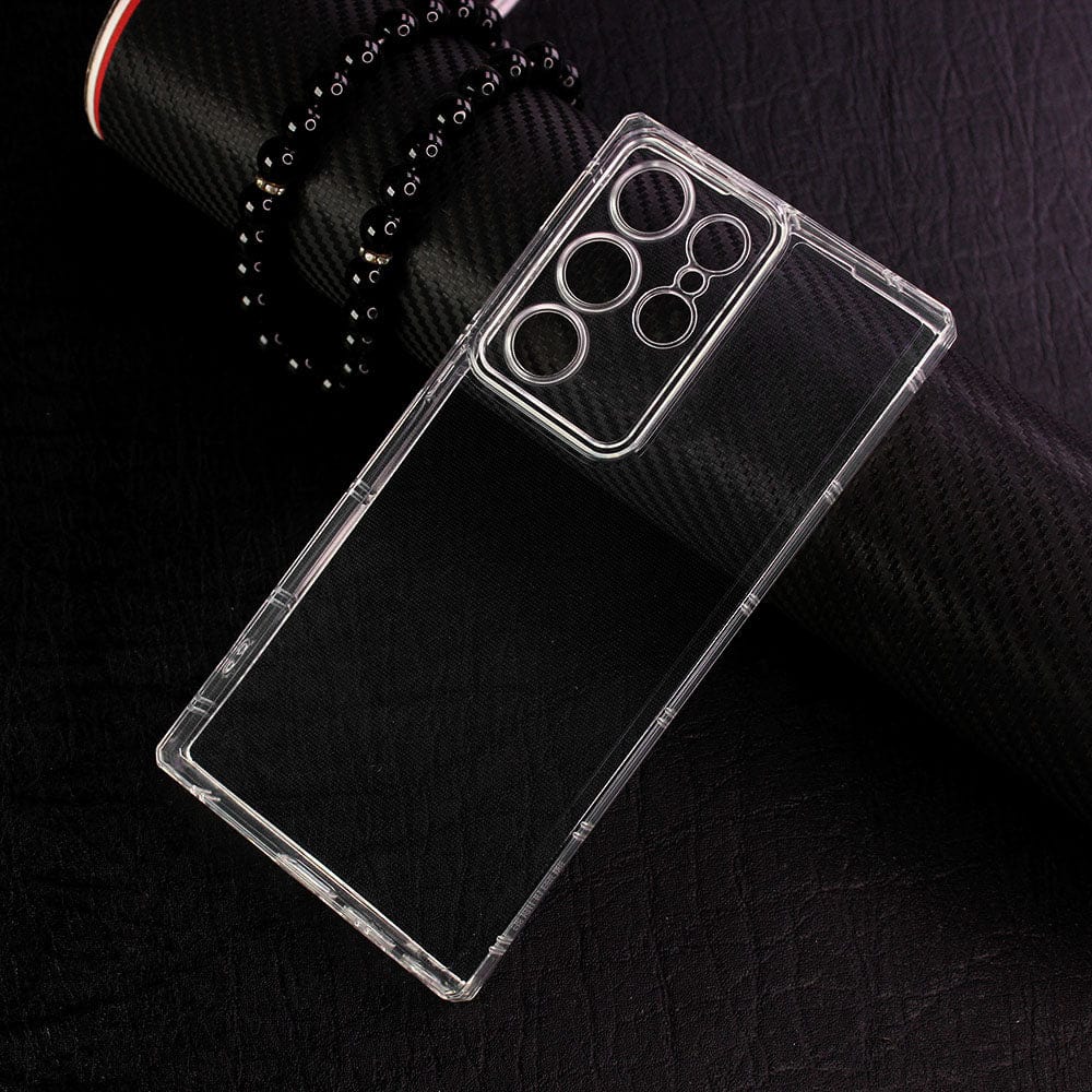 Samsung Galaxy S23 Ultra 5G Cover -  Four Sided Airbag With Camera Protection Clear Transparent Soft Case