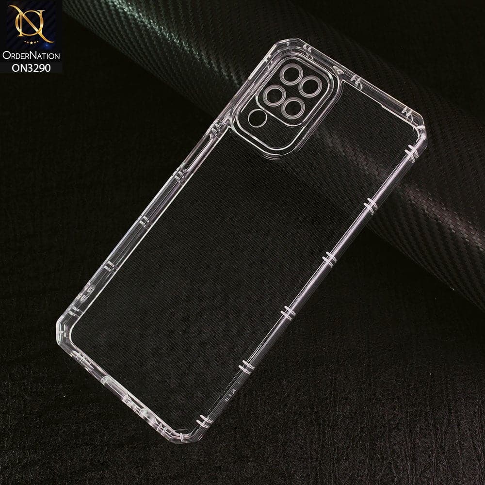 Samsung Galaxy A12 Nacho Cover -  Four Sided Airbag With Camera Protection Clear Transparent Soft Case