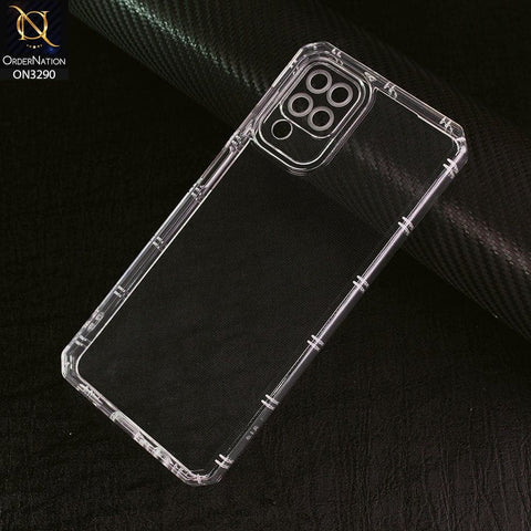 Samsung Galaxy A12 Cover -  Four Sided Airbag With Camera Protection Clear Transparent Soft Case