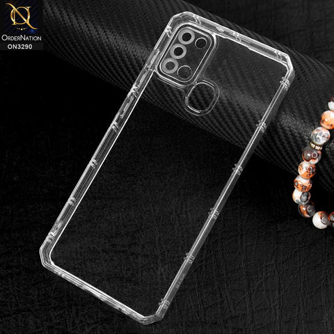 Samsung Galaxy A21s Cover -  Four Sided Airbag With Camera Protection Clear Transparent Soft Case