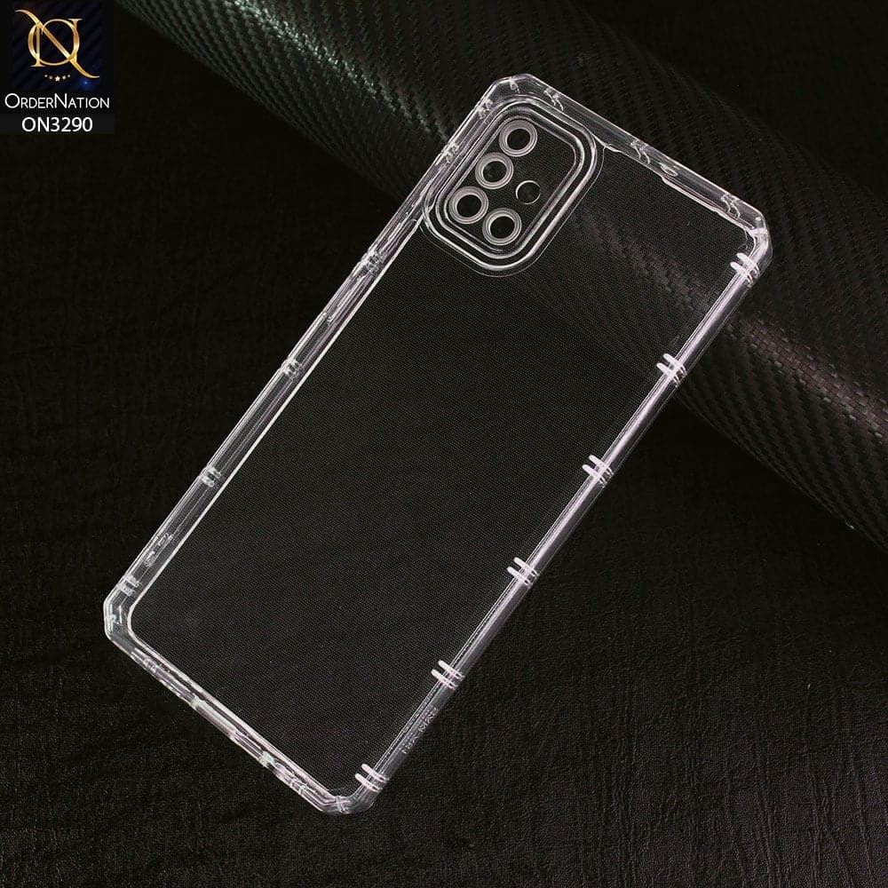 Samsung Galaxy A51 Cover -  Four Sided Airbag With Camera Protection Clear Transparent Soft Case