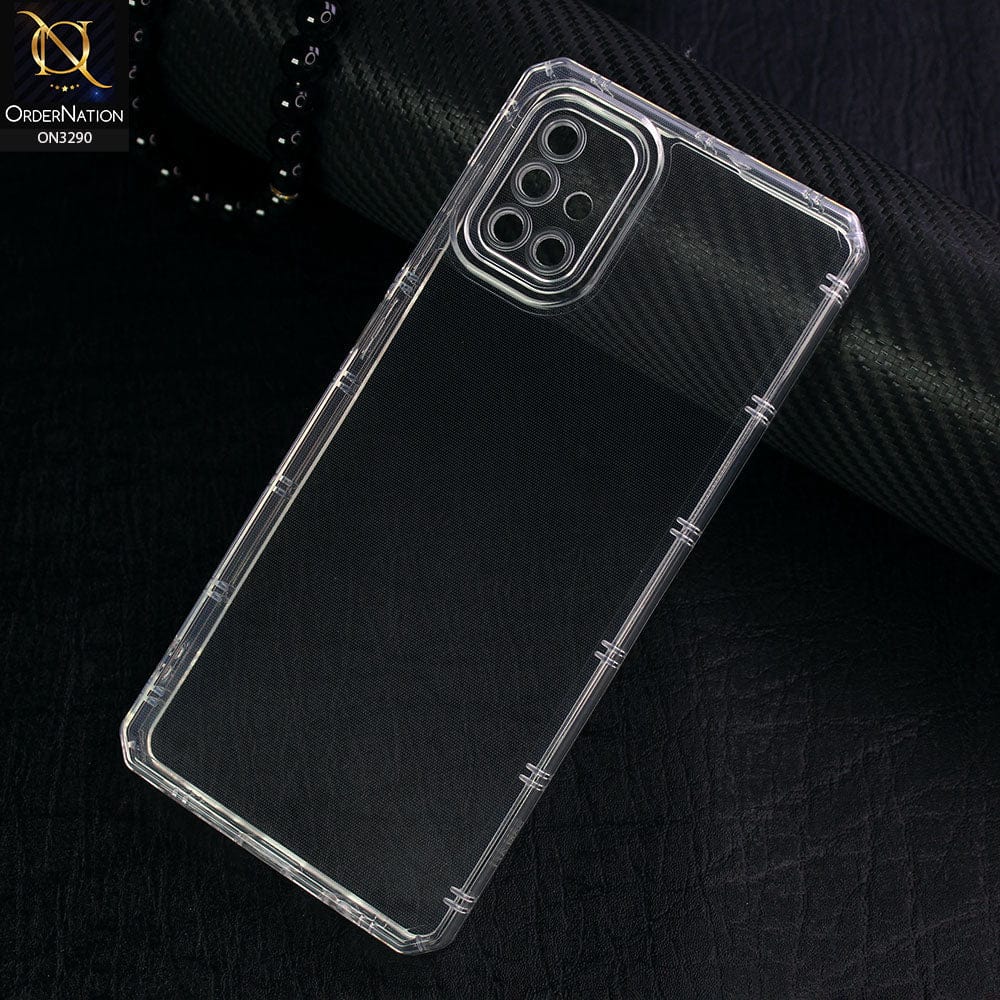 Samsung Galaxy A71 Cover -  Four Sided Airbag With Camera Protection Clear Transparent Soft Case