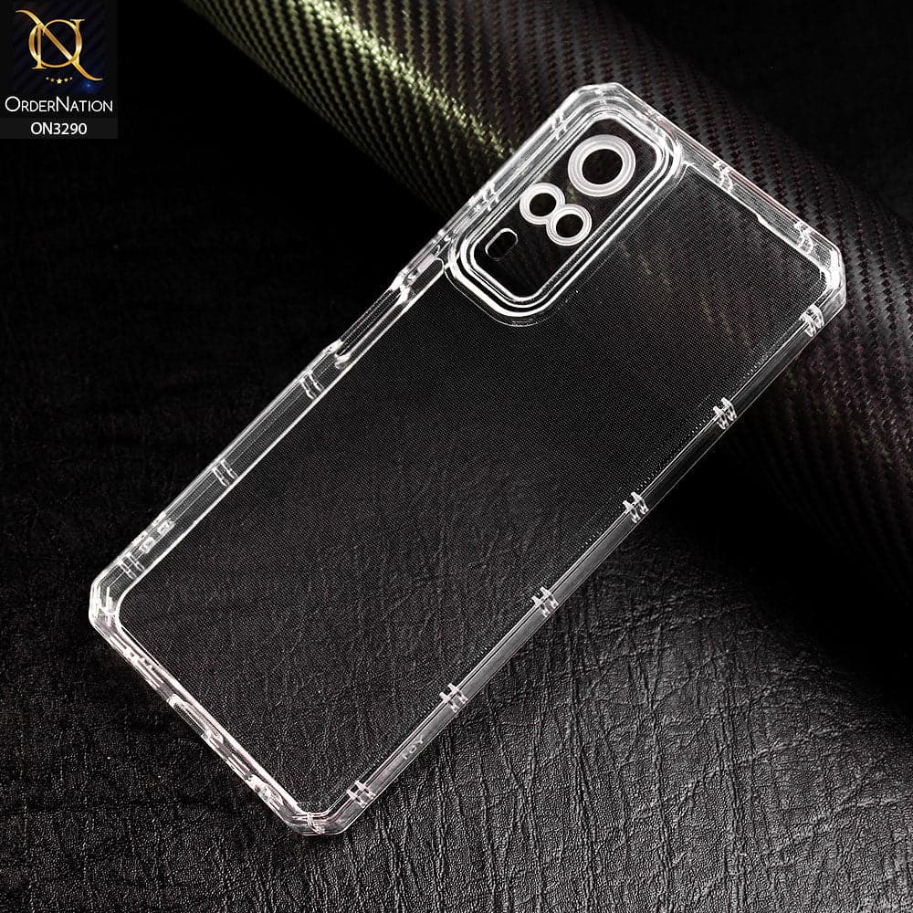 Vivo Y53s 4G Cover - Four Sided Airbag With Camera Protection Clear Transparent Soft Case