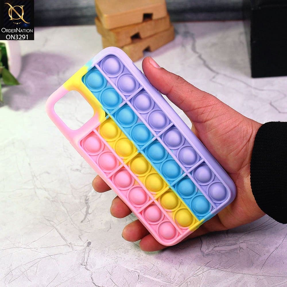 iPhone 11 Pro Max Cover - Pink - Trendy Fidget Stress Relief Bubble Soft Case