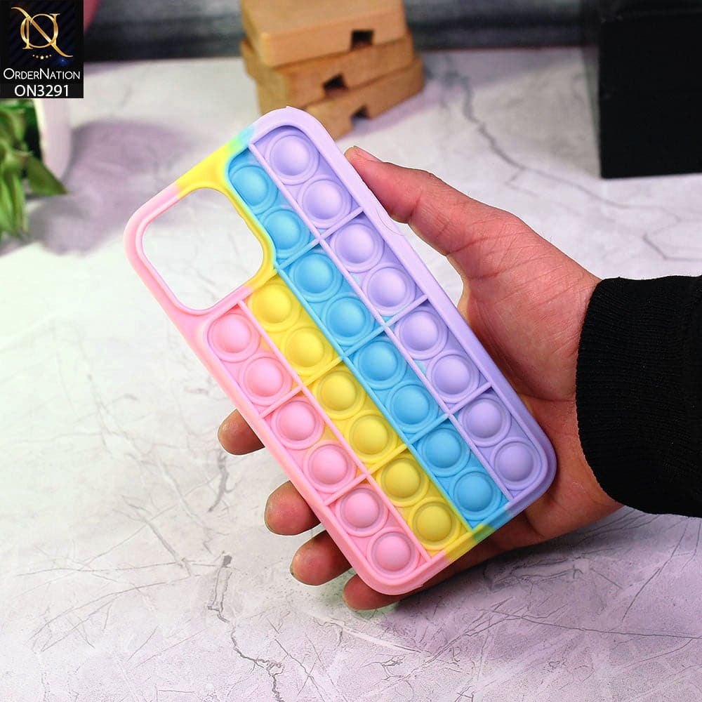 iPhone 13 Pro Max Cover - Pink - Trendy Fidget Stress Relief Bubble Soft Case