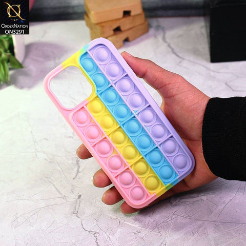 iPhone 13 Pro Max Cover - Pink - Trendy Fidget Stress Relief Bubble Soft Case