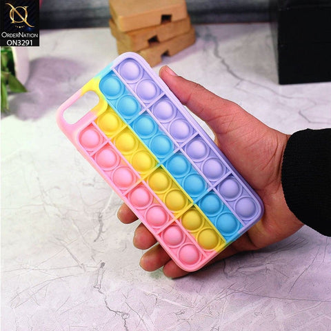 iPhone 8 Plus / 7 Plus Cover - Pink - Trendy Fidget Stress Relief Bubble Soft Case