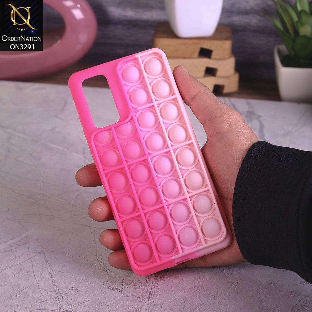 Samsung Galaxy S20 FE Cover - Dark Pink - Trendy Fidget Stress Relief Bubble Soft Case