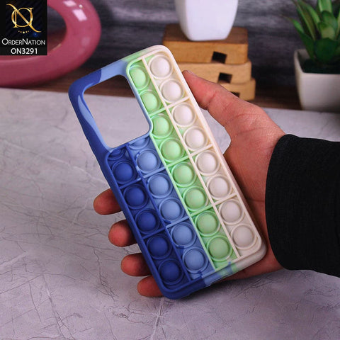 Samsung Galaxy S20 Ultra Cover - Blue - Trendy Fidget Stress Relief Bubble Soft Case