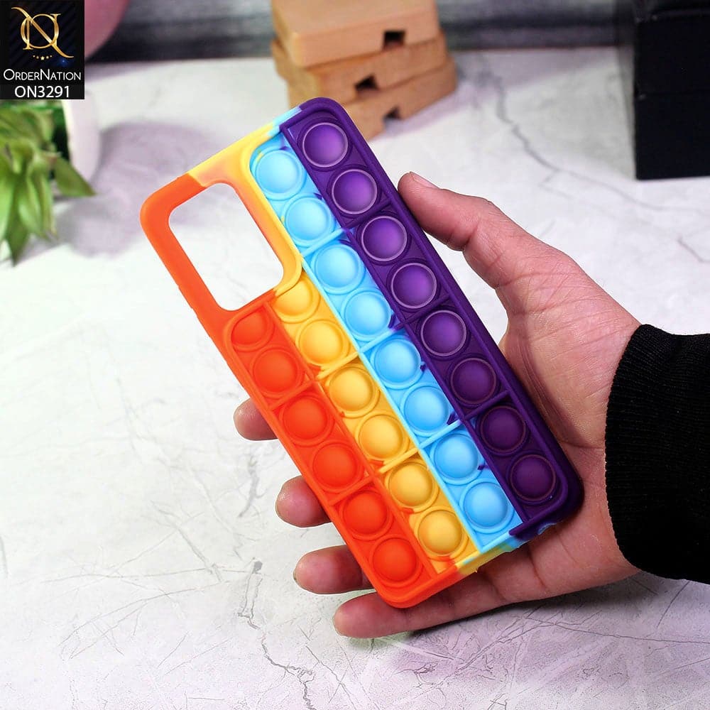 Samsung Galaxy A32 Cover - Orange - Trendy Fidget Stress Relief Bubble Soft Case