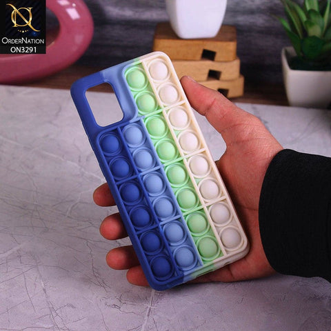 Samsung Galaxy A51 Cover - Blue - Trendy Fidget Stress Relief Bubble Soft Case