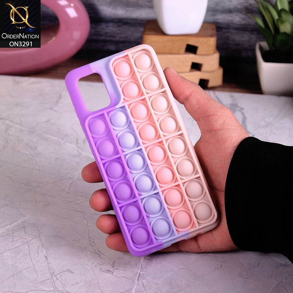 Samsung Galaxy A51 Cover - Purple - Trendy Fidget Stress Relief Bubble Soft Case