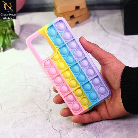 Samsung Galaxy A72 Cover - Pink - Trendy Fidget Stress Relief Bubble Soft Case