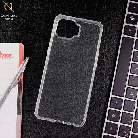 Oppo A73 Cover - Straight Edge Rubic Cube Anti Fall Soft TPU Clear Case