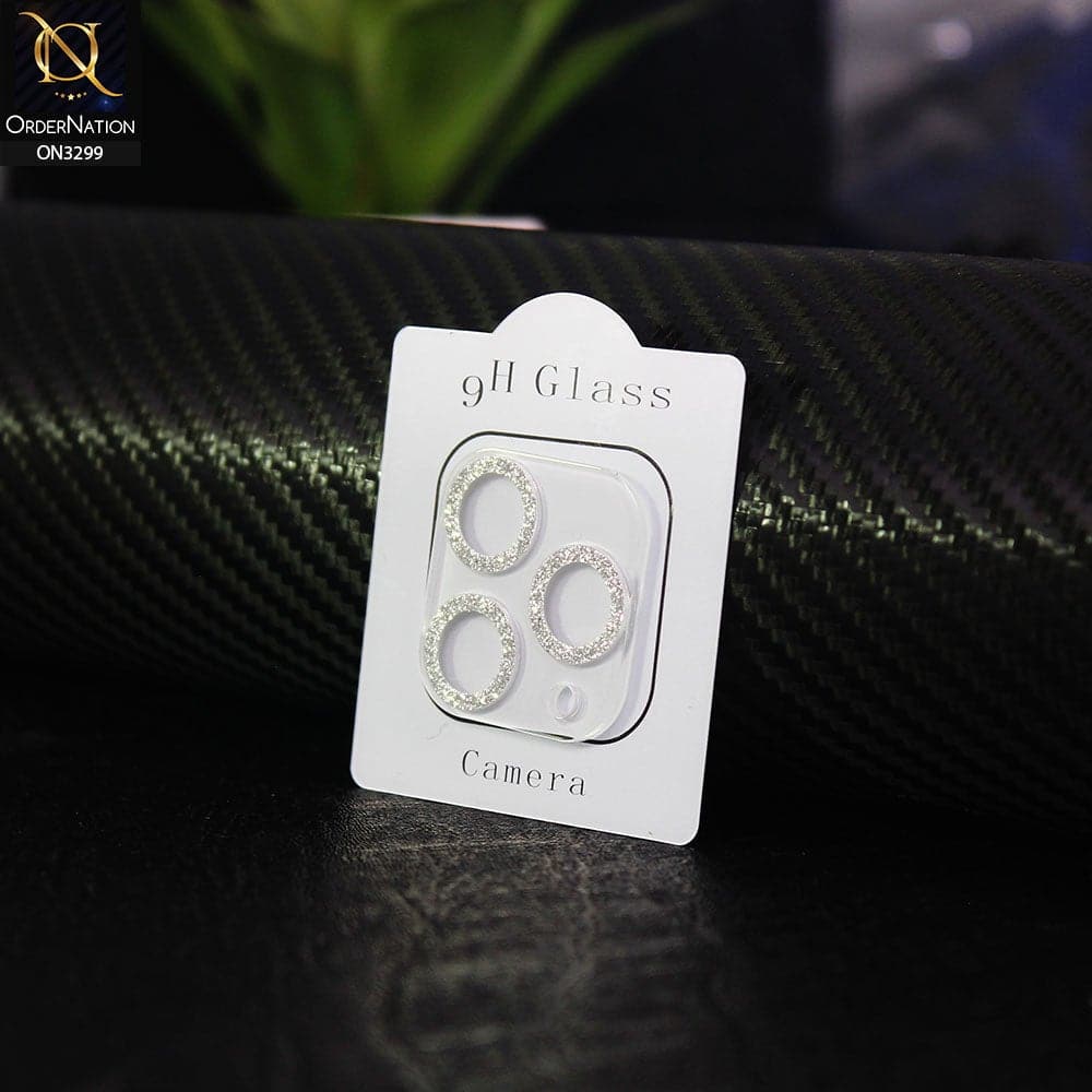iPhone 11 Pro Max Camera Protector - SIlver - Elegant Diamond Glitter Camera Lens Protector