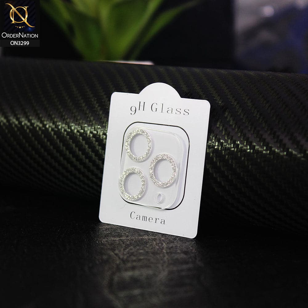iPhone 11 Pro Camera Protector - SIlver - Elegant Diamond Glitter Camera Lens Protector