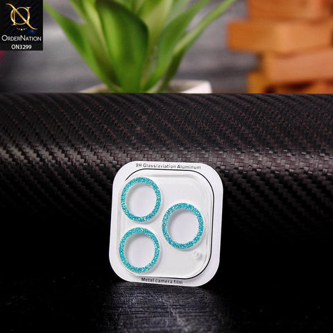 iPhone 13 Pro Max Camera Protector - Blue - Elegant Diamond Glitter Camera Lens Protector