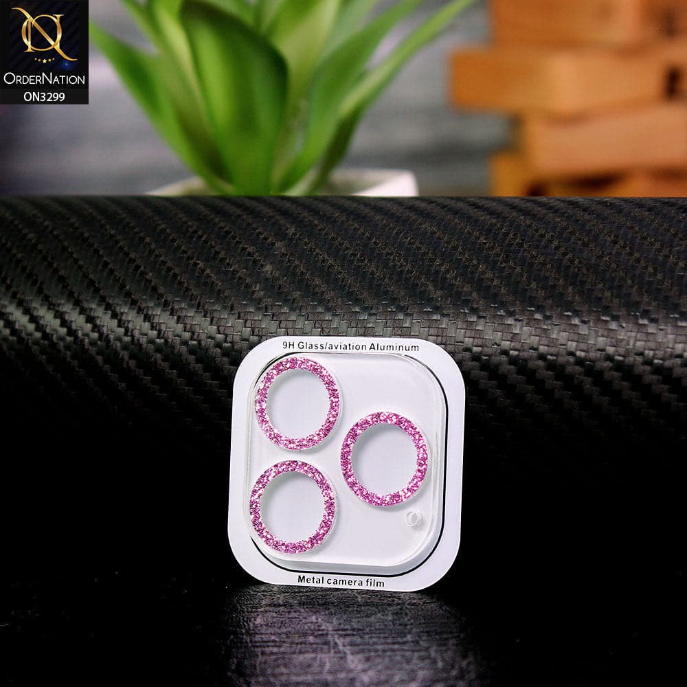 iPhone 13 Pro Max Camera Protector - Purple - Elegant Diamond Glitter Camera Lens Protector
