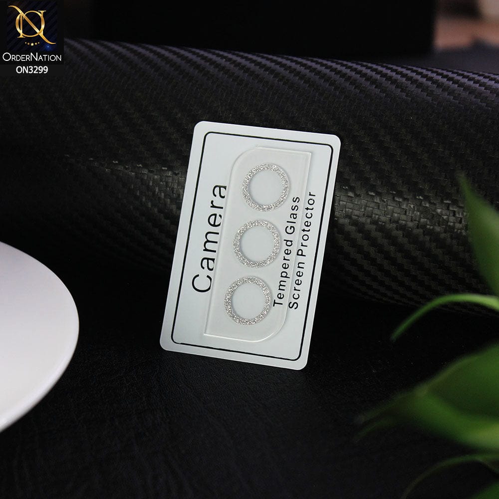 Samsung Galaxy S22 Plus 5G Camera Protector - Silver - Elegant Diamond Glitter Camera Lens Protector