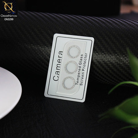 Samsung Galaxy S22 5G Camera Protector - Silver - Elegant Diamond Glitter Camera Lens Protector